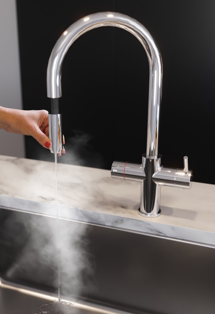 Geyser Pull Out 3 in 1 Hot Tap ONLY Chrome