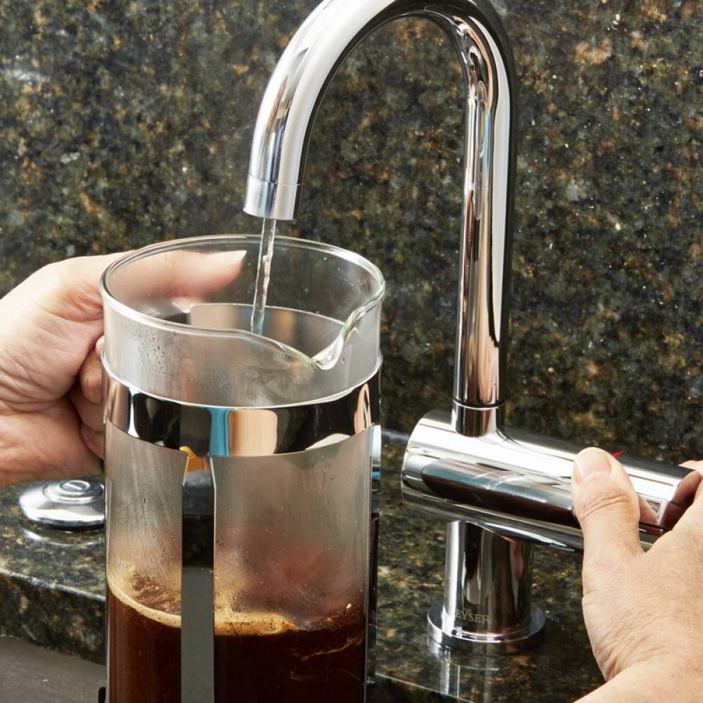 Geyser Single Chrome Instant Hot Water Tap J Spout 